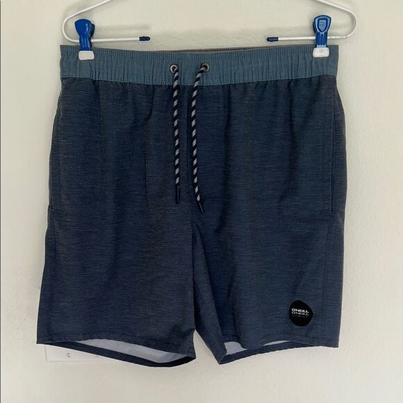 O'Neill Navy Drawstring Shorts - Picture 1 of 4